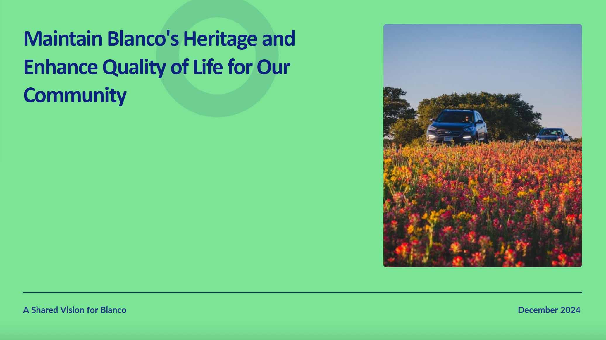 Vision For Blanco - City of Blanco, Texas